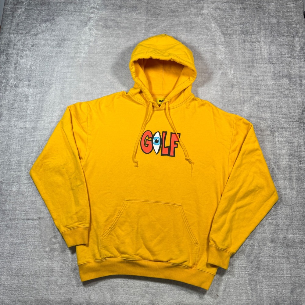 Golf Wang Sweatshirt Mens Medium Yellow Eye Logo Hoodie Hip Hop Streetwear
